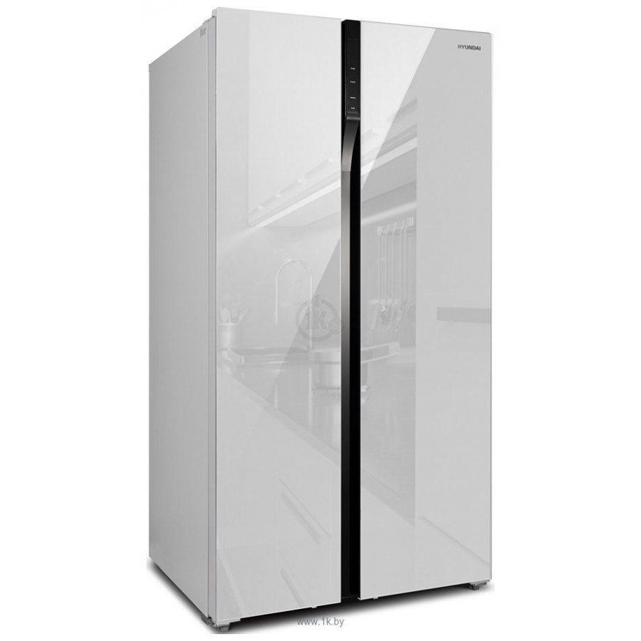 Холодильник side by side Hyundai CS6503FV (белое стекло)