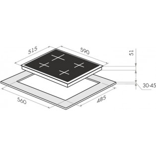 Варочная панель MAUNFELD EEHE.64.4B