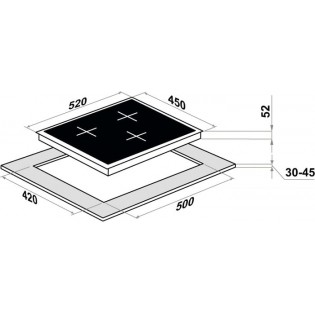 Варочная панель MAUNFELD CVCE453BK