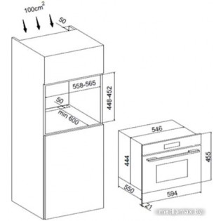 Электрический духовой шкаф MAUNFELD AMCO458GB