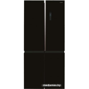 Четырёхдверный холодильник Hyundai CM5084FGBK (черное стекло)