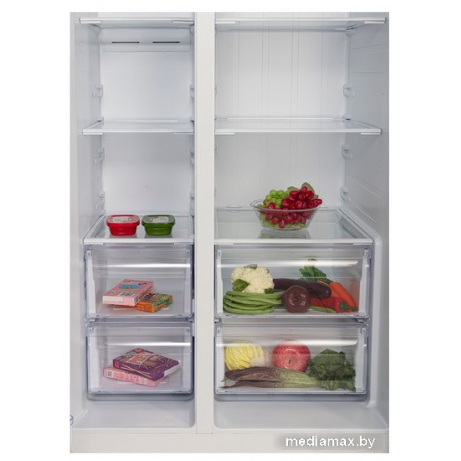Холодильник side by side Hyundai CS6503FV (белое стекло)
