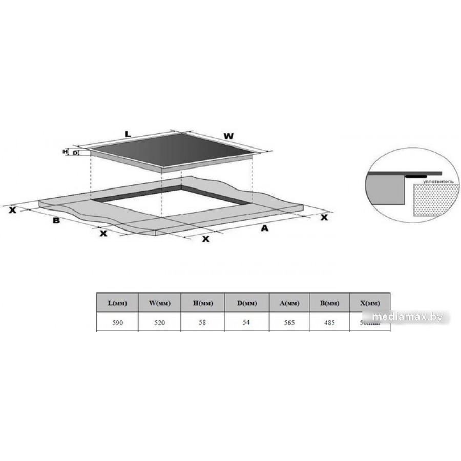 Варочная панель Weissgauff HI 632 W