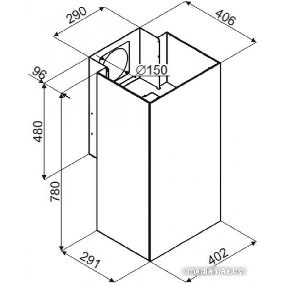 Кухонная вытяжка MAUNFELD Bath 402 (нержавеющая сталь)