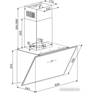 Кухонная вытяжка MAUNFELD Astro 60 (белое стекло)