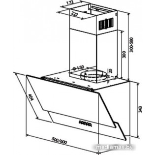 Кухонная вытяжка HOMSair Saturn Push 60 Glass (черный)