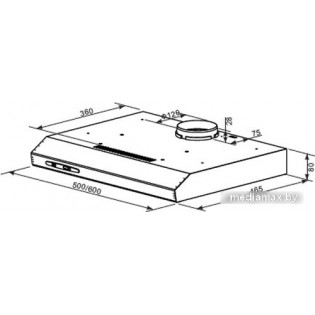 Кухонная вытяжка HOMSair Horizontal 50 (черный)