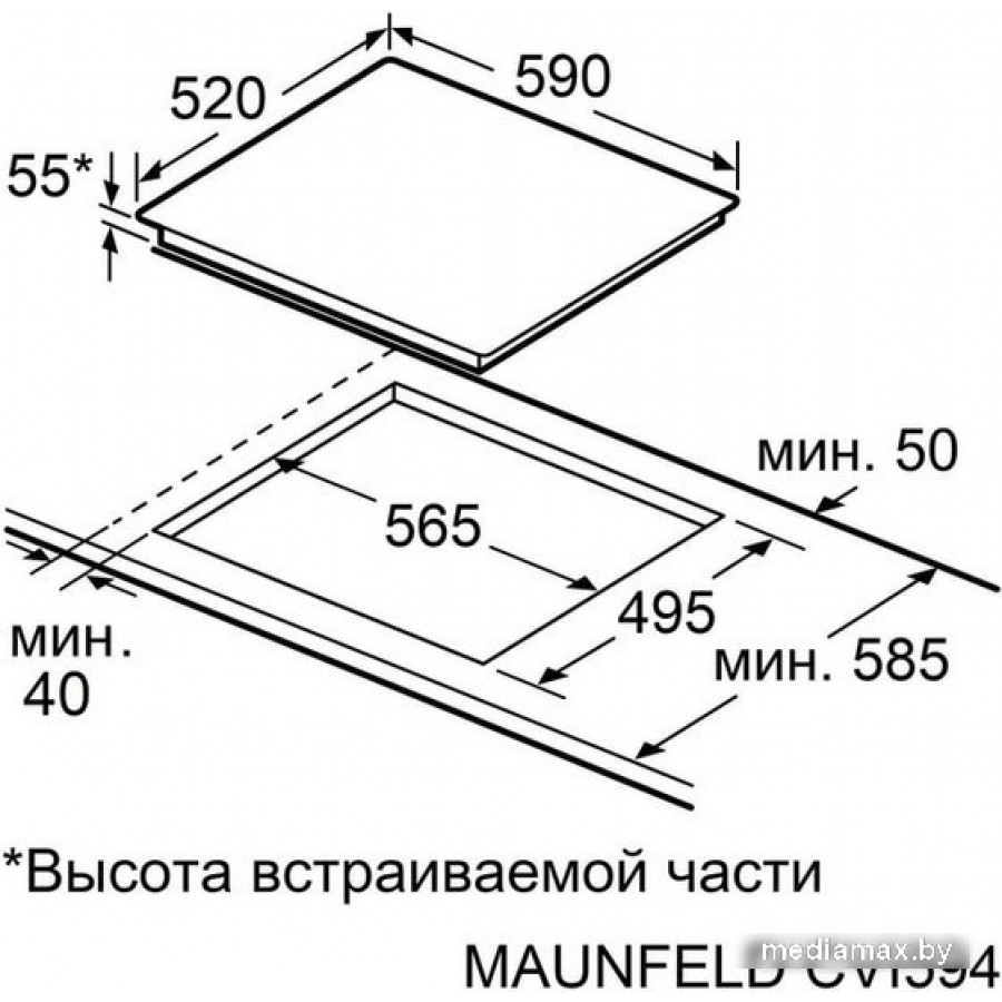 Варочная панель MAUNFELD CVI594STBK