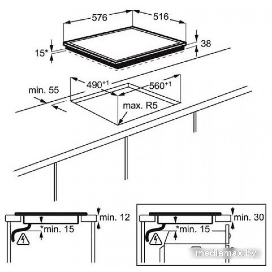 Варочная панель Electrolux EHF16240XK