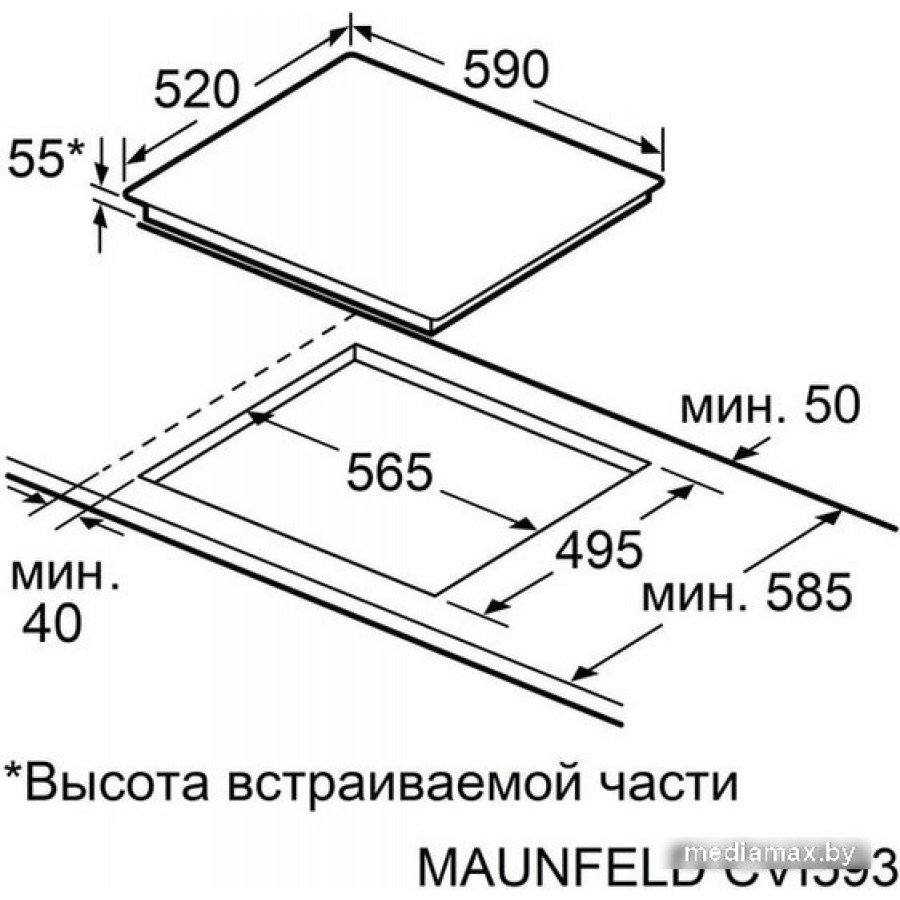 Варочная панель MAUNFELD CVI593SFBK LUX