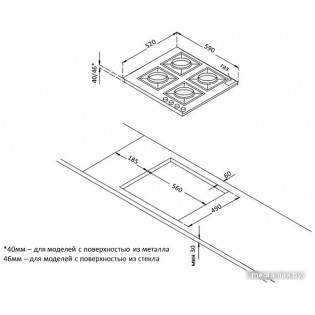 Варочная панель Korting HGG 6805 CW