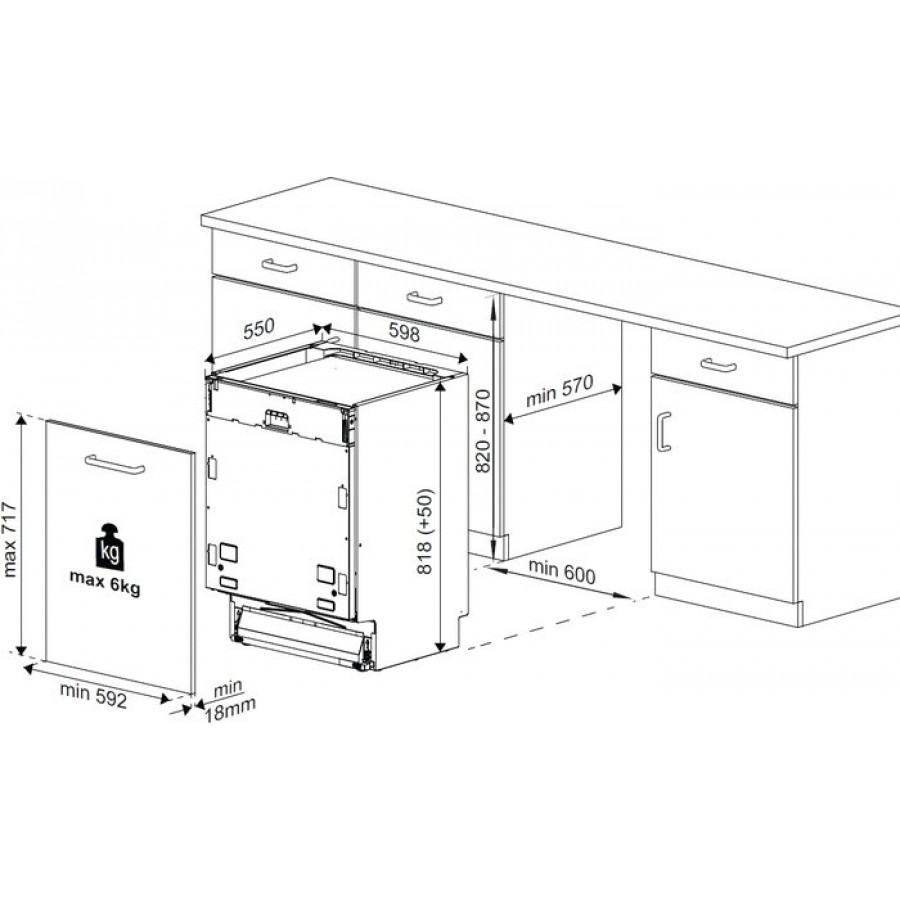 Встраиваемая посудомоечная машина BEKO BDIN38530A