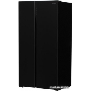 Холодильник side by side Hyundai CS5003F (черное стекло)