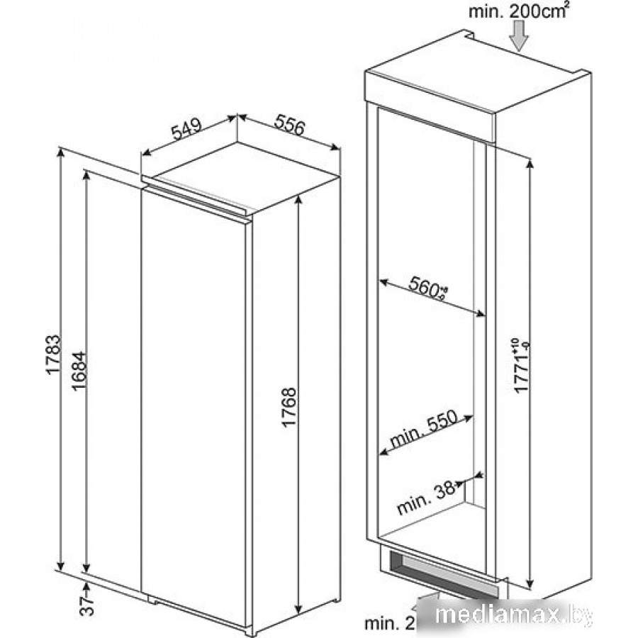 Морозильник Smeg S8F174DNE