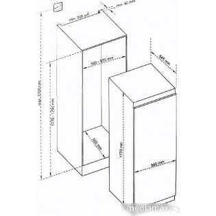 Однокамерный холодильник Scandilux RBI 524 EZ