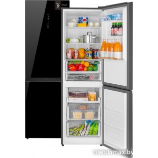 Холодильник Weissgauff WRK 185 Total NoFrost Inverter Black Glass
