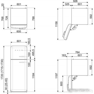 Холодильник Smeg FAB30LPK5
