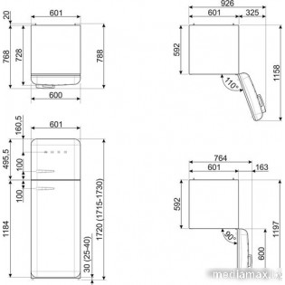 Холодильник Smeg FAB30RPK5