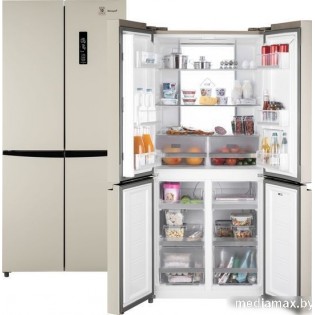 Четырёхдверный холодильник Weissgauff WCD 450 Be NoFrost Inverter